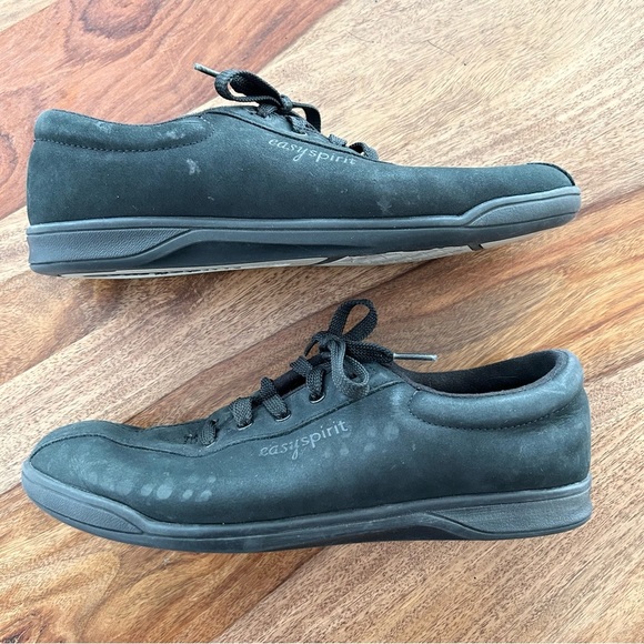 Easy Spirit AP1 walking shoes black suede lace up sneakers - Picture 3 of 11